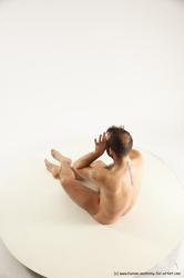 Nude Man White Sitting poses - simple Average Short Brown Sitting poses - ALL Multi angles poses Realistic